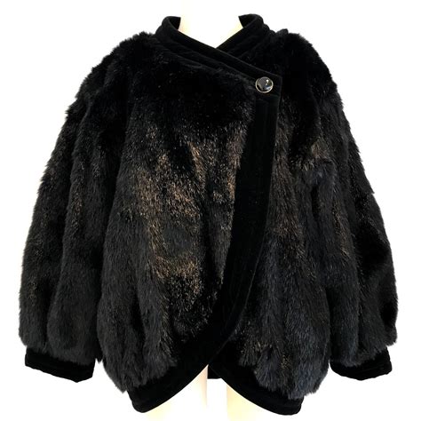 faux fur YVES SAINT LAURENT Coats for Women 